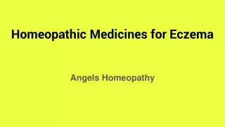 Homeopathic Medicines for Eczema