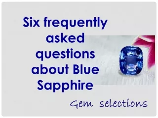 Blue Sapphire - Gem Selections