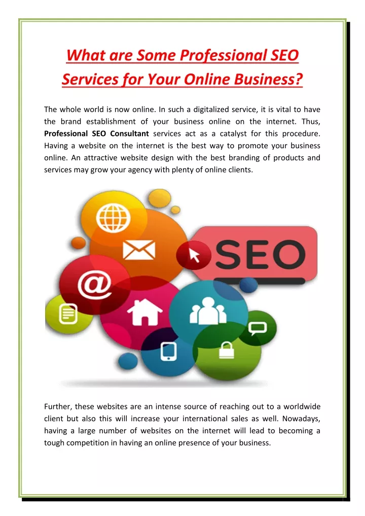 what are some professional seo services for your