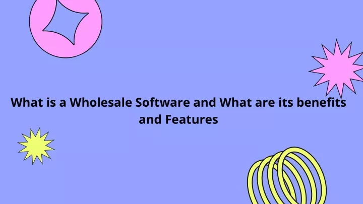 what is a wholesale software and what