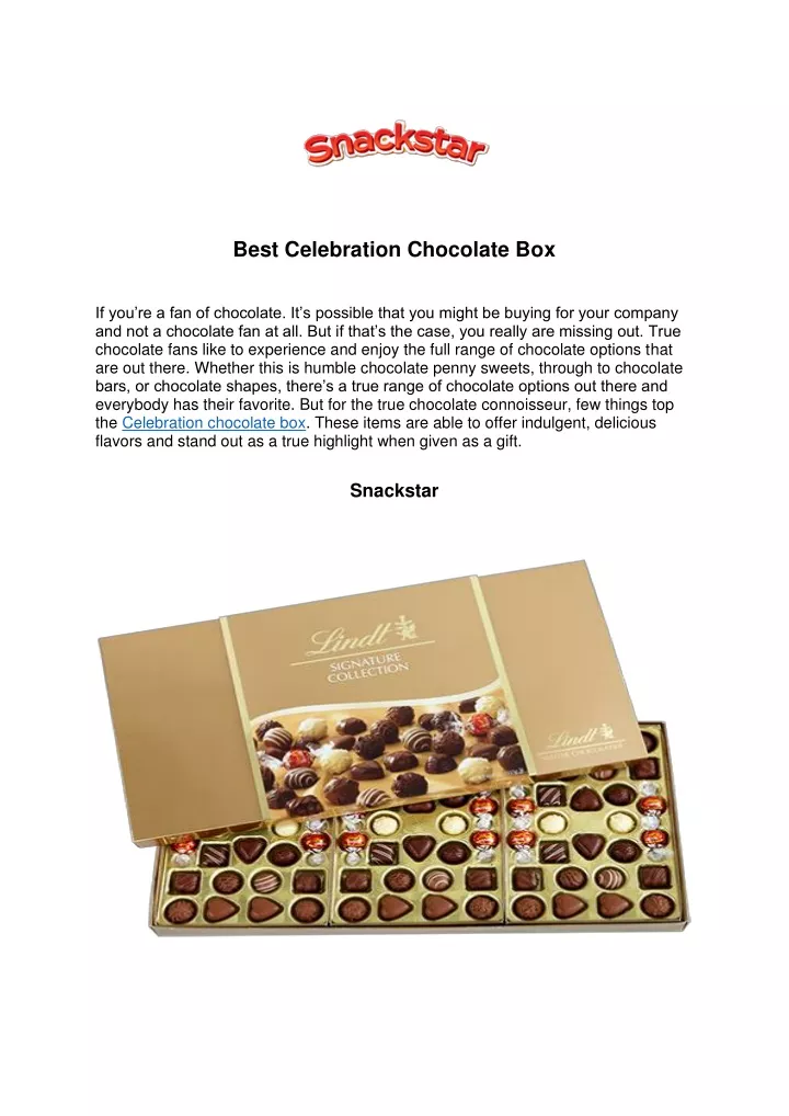 best celebration chocolate box