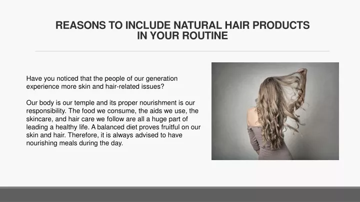 reasons to include natural hair products in your routine