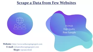 scrape a data from few websites