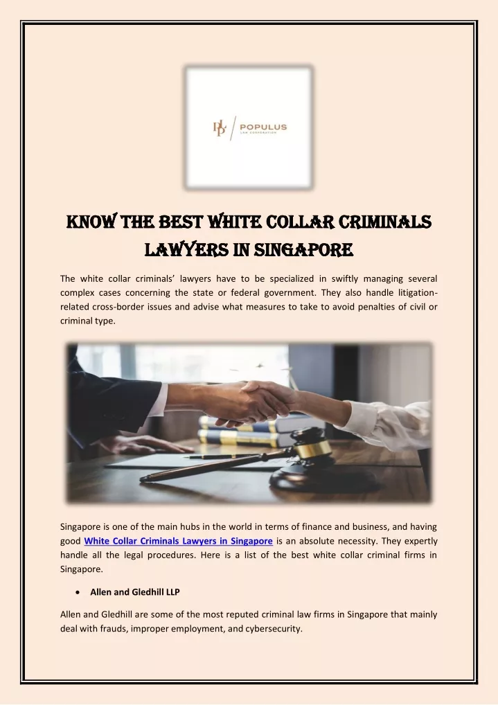 know the best white collar criminals know