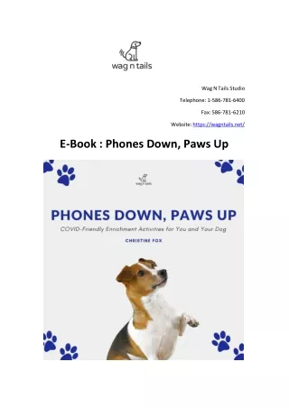 E-book : Phones Down, Paws Up