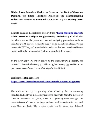global laser marking market to grow on the back