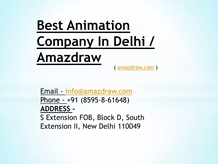 best animation company in delhi amazdraw