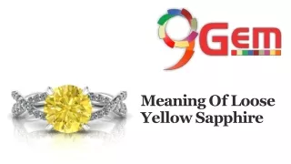 Meaning Of Loose Yellow Sapphire