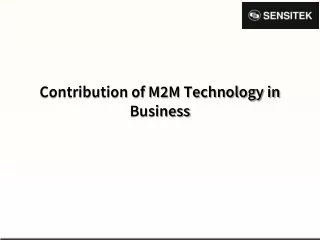 Contribution of M2M Technology in Business