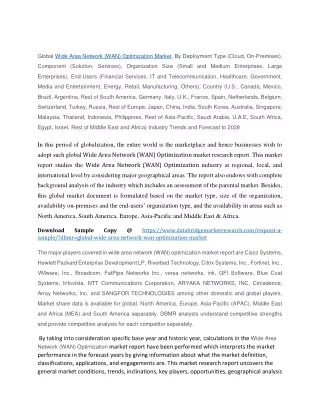 global wide area network wan optimization market