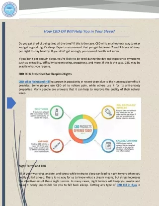 how cbd oil will help you in your sleep