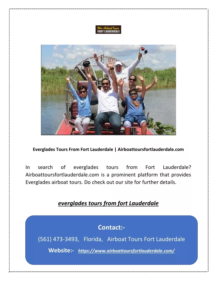 everglades tours from fort lauderdale