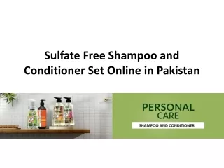sulfate free shampoo and conditioner set online in pakistan