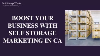 Get in Touch For Self-Storage Marketing | CA