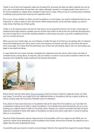 What the Oxford English Dictionary Doesn't Tell You About piling companies - Vxc