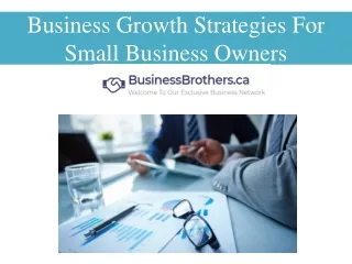 Business Growth Strategies For Small Business Owners