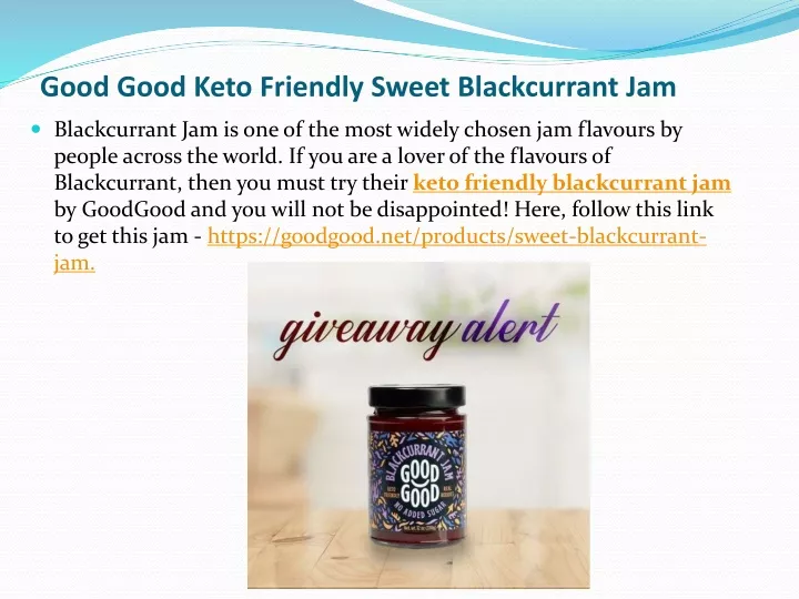 good good keto friendly sweet blackcurrant jam