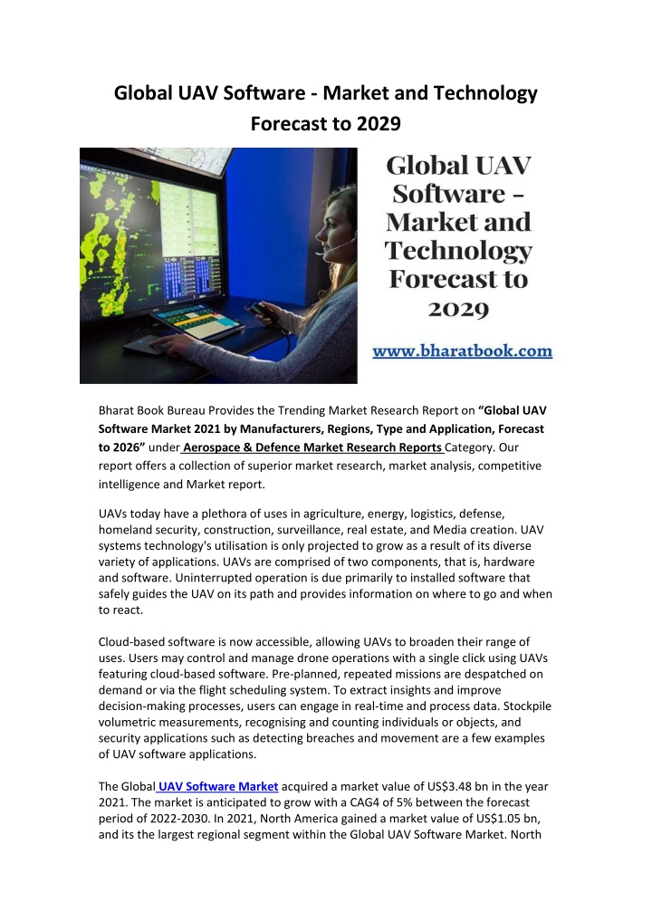 global uav software market and technology