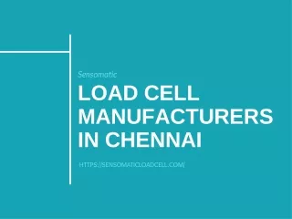 Load cell manufacturers in Chennai