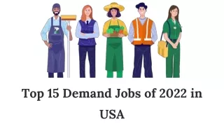 Top 15 Demand jobs in USA in 2022