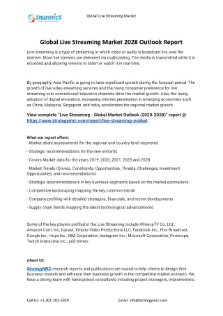 global live streaming market