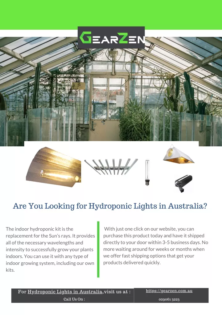 are you looking for hydroponic lights in australia