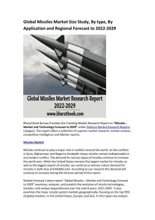 global missiles market size study by type