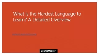 what is the hardest language to learn a detailed overview