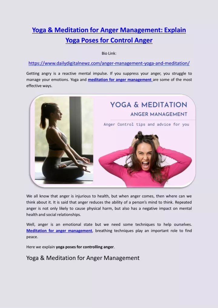 yoga meditation for anger management explain yoga