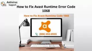 How to Fix Avast Runtime Error Code 1068