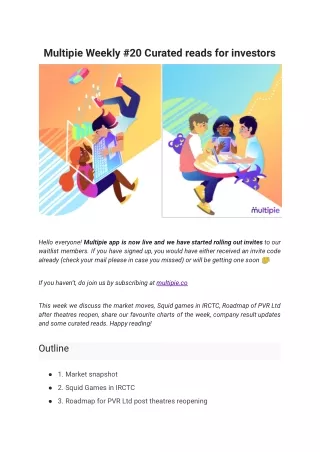 Multipie Weekly #20 Curated reads for investors