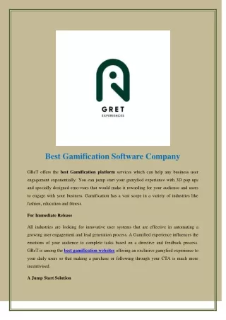 Best Gamification Software Company