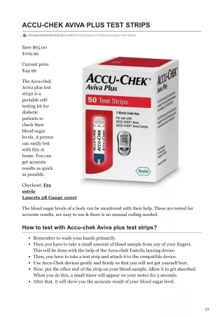 ACCU-CHEK AVIVA PLUS TEST STRIPS