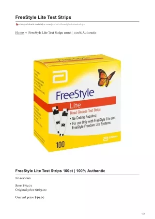 FreeStyle Lite Test Strips| 2022