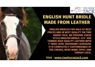 ENGLISH HUNT BRIDLE made from LEATHER