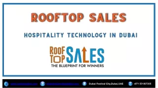 RoofTop Sales - Hospitality Technology in Dubai