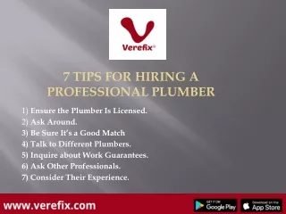 7 Tips for Hiring a Professional Plumber