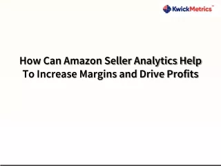 how can amazon seller analytics help to increase