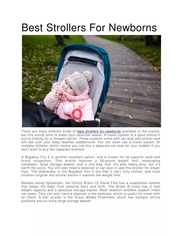 best strollers for newborns