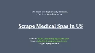 scrape medical spas in us