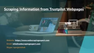 scraping information from trustpilot webpages