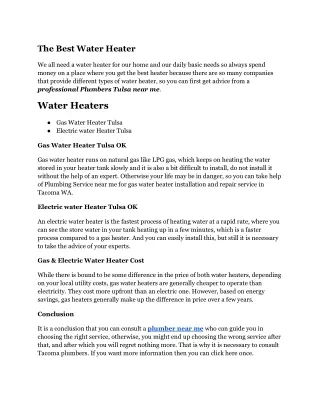 the best water heater