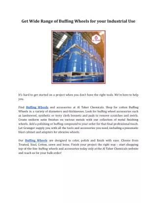get wide range of buffing wheels for your