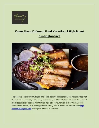 know about different food varieties of high