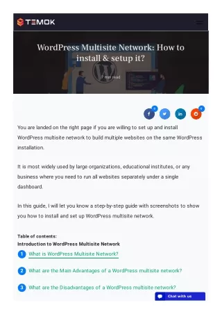 wordpress multisite network how to install setup