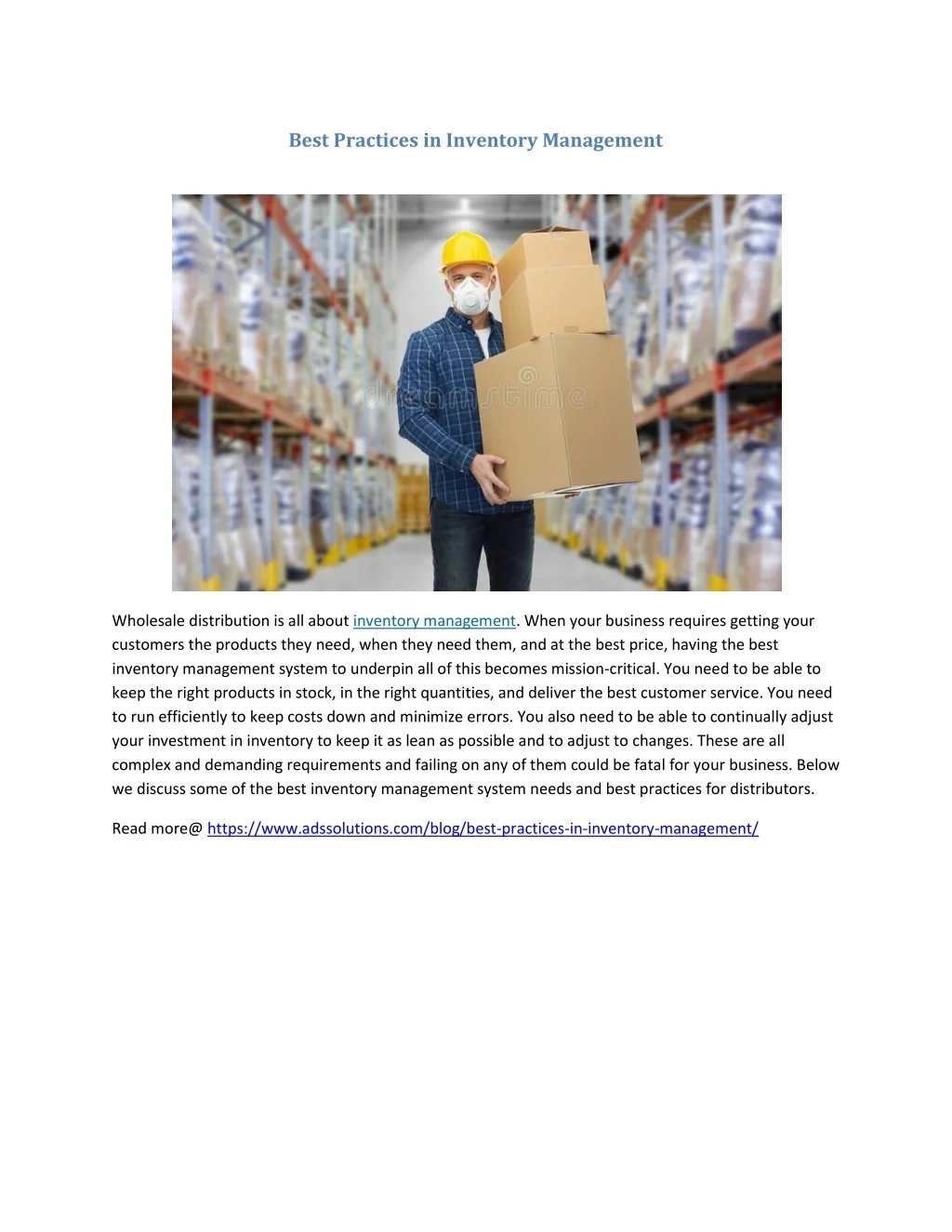 PPT - Best Practices in Inventory Management PowerPoint Presentation ...