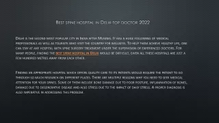 Best spine hospital in Delhi top doctor 2022