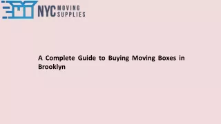 a complete guide to buying moving boxes