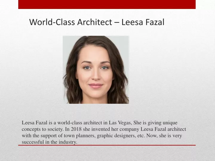 world class architect leesa fazal