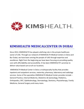 Multispeciality hospital in Dubai